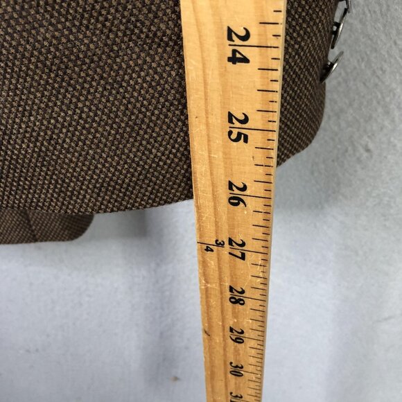 Circle S Blazer Mens 44L Brown Wool Western Sport Coat Two Button Cowboy Rodeo - Picture 11 of 16